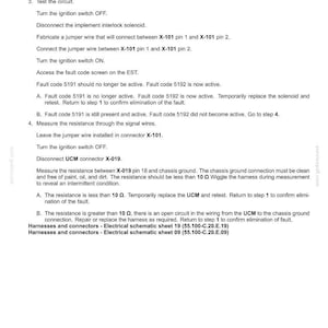 May include: A detailed technical document titled "Electrical systems - FAULT CODES" with troubleshooting steps. Includes instructions for testing circuits, checking connectors, and measuring resistance. Contains diagrams and specific fault codes.