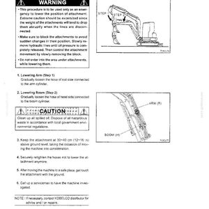 Kobelco SK25SR-2 Hydraulic Excavator Operator Owners Operation Manual | Instant PDF Download bild 6