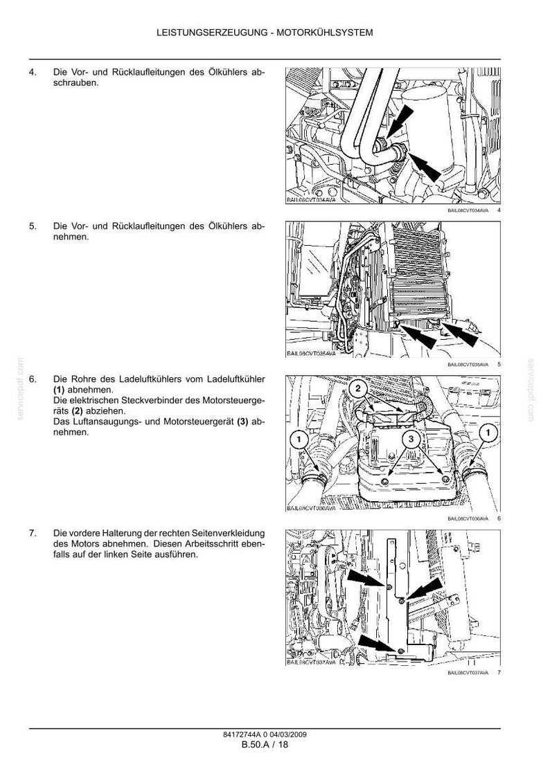 Steyr 6165 Cvt, 6180 Cvt, 6200 Cvt, 6210 CVT, 6225 CVT Traktoren Wartungshandbuch Reparatur Werkstatthandbuch | PDF-Download image 8