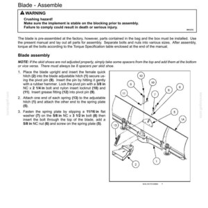 New Holland 72CBH, 84CBH Front Blade for Compact Tractor Attachment Operator Owners Operation Manual | Instant PDF Download image 7