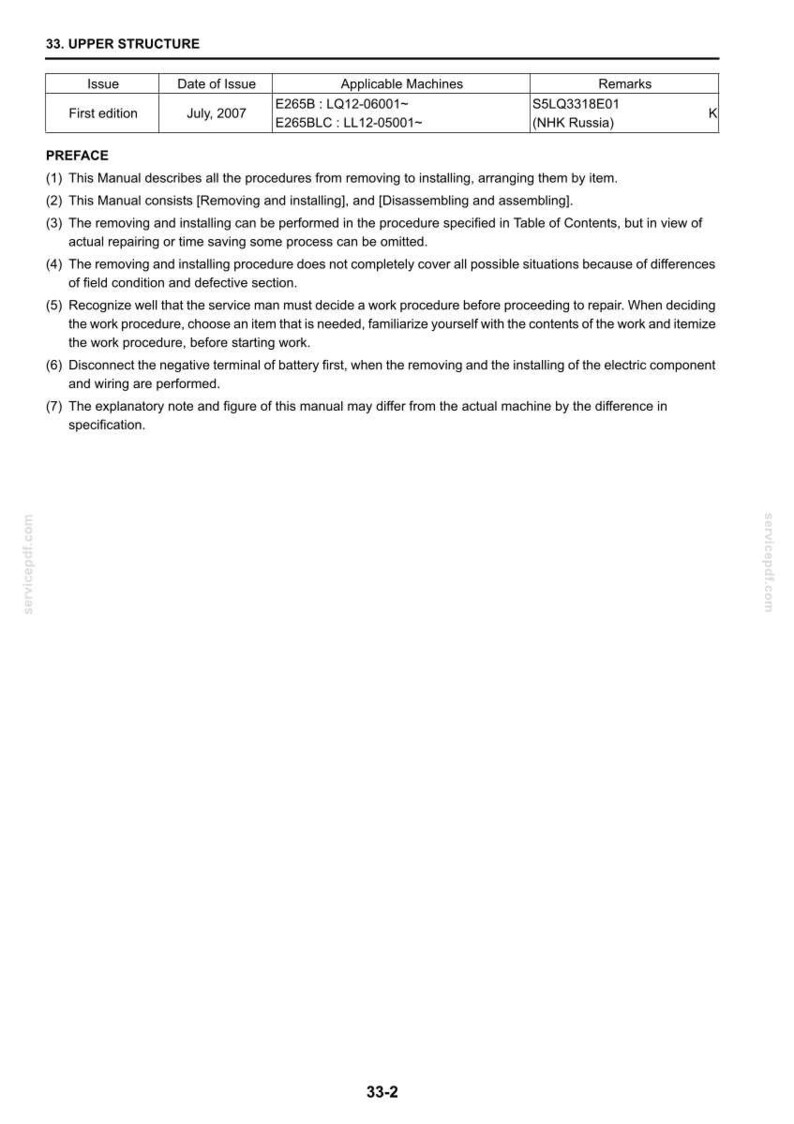 New Holland E265B, E265BLC Hydraulic Excavator Service Repair Workshop Manual | Instant PDF Download image 6