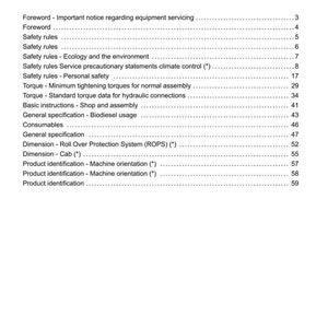 May include: A white document page with the title "Contents" and "INTRODUCTION" in bold black text. The document lists various topics, including safety rules, torque, and product identification. The date 23/06/2017 is at the bottom.