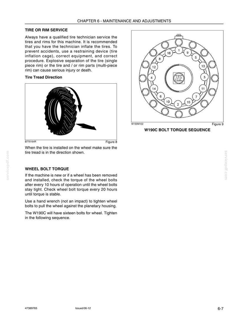 New Holland W190C Wheel Loader Operator Owners Operation Manual | Instant PDF Download image 9