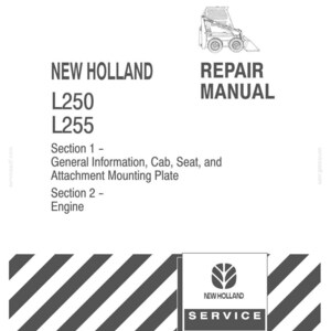 New Holland L250, L255 Skid Steer Loader Service Repair Workshop Manual | Instant PDF Download image 3