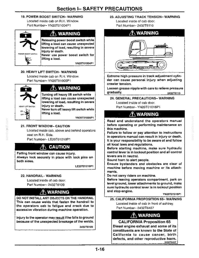 Kobelco SK330, SK330LC Hydraulic Excavator Operator Owners Operation Manual | Instant PDF Download image 3