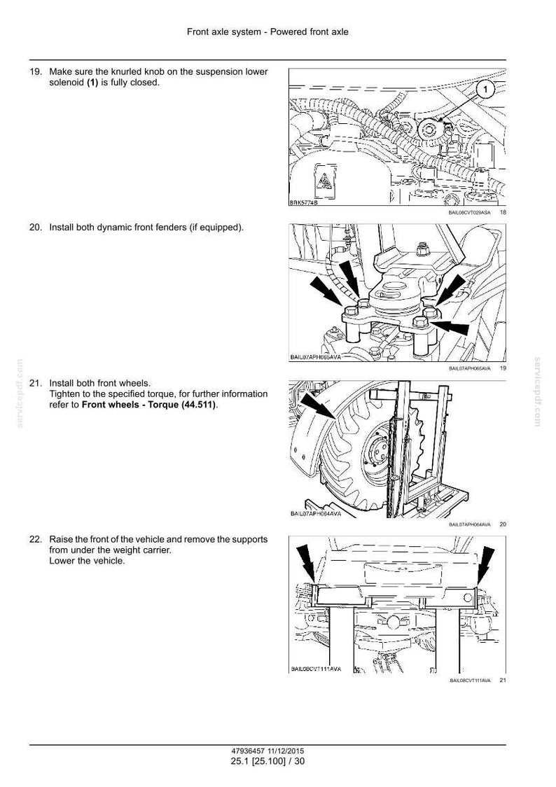 Steyr 6185 CVT, 6200 CVT, 6220 CVT, 6240 CVT Stage IV Tractor Service Reparatie Werkplaatshandboek | Directe pdf-download | Markt: Europa afbeelding 5