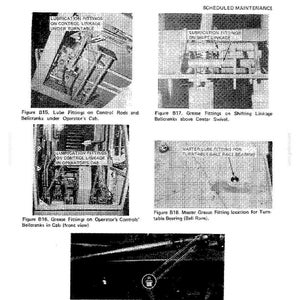 May include: A black and white technical diagram from a DROTT CRUZ-AIR manual. The diagram shows lubrication and grease fitting locations for scheduled maintenance. The diagram includes figures B15, B16, B17, B18, and B19, with text labels.