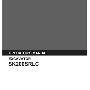 Kobelco SK200SRLC Excavator Operator Owners Operation Manual | Instant PDF Download image 2