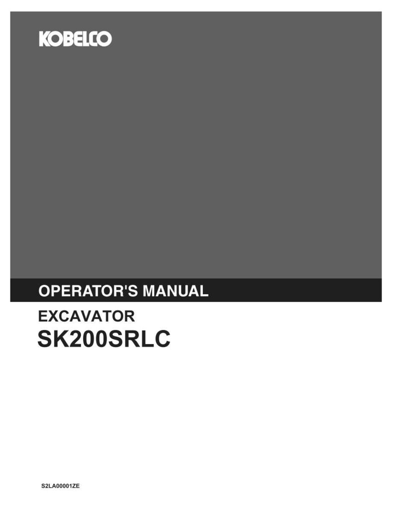 Kobelco SK200SRLC Excavator Operator Owners Operation Manual | Instant PDF Download image 2