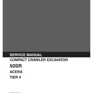 Kobelco 50SR Acera Tier 4 Compact Crawler Excavator Service Repair Workshop Manual | Instant PDF Download image 3