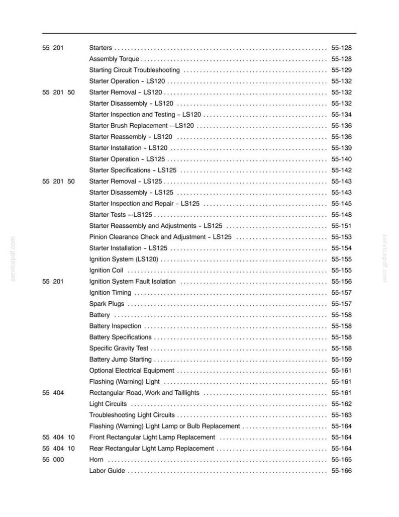 New Holland LS120, LS125 Skid Steer Loader Service Repair Workshop Manual | Instant PDF Download image 11
