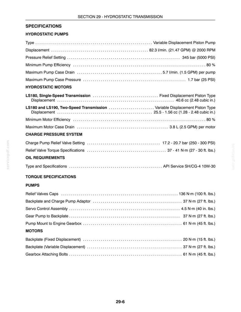New Holland LS180, LS190 Skid Steer Loader Service Repair Workshop Manual | Instant PDF Download image 6