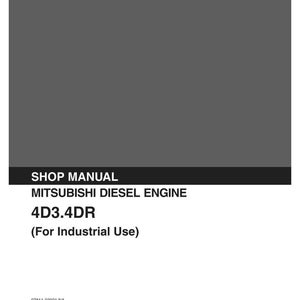 Mitsubishi 4D3, 4DR Diesel Engine Service Repair Workshop Manual | Instant PDF Download image 3