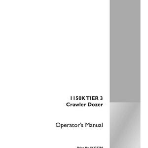 May include: A white Operator's Manual for the 1150K TIER 3 Crawler Dozer. The cover includes the text "Operator's Manual" and the Case Construction logo. Print No. 84272799, English 11/09.