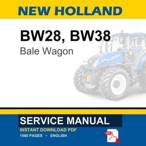 New Holland BW28, BW38 Bale Wagon Service Repair Workshop Manual | Instant PDF Download image 1