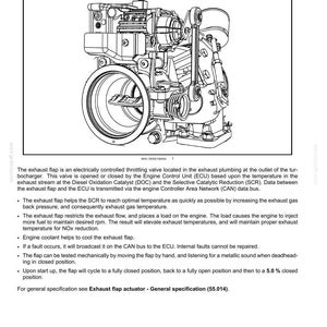 Peut inclure: Sch&eacute;ma technique d'un actionneur de volet d'&eacute;chappement, composant du syst&egrave;me d'admission et d'&eacute;chappement d'un moteur. L'illustration en noir et blanc montre les composants internes de l'actionneur. Le texte en haut indique "Exhaust flap actuator - Overview."