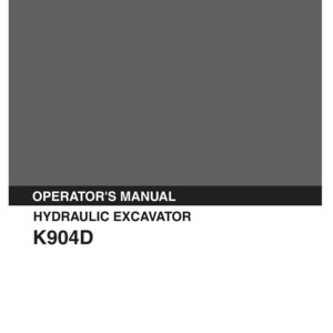 Kobelco K904D Hydraulic Excavator Operator Owners Operation Manual | Instant PDF Download image 2