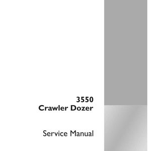 Pu&ograve; includere: Manuale di servizio bianco per un dozer cingolato 3550. La copertina presenta il testo "3550 Crawler Dozer Service Manual" in nero. Il logo Case Construction si trova in basso a destra.