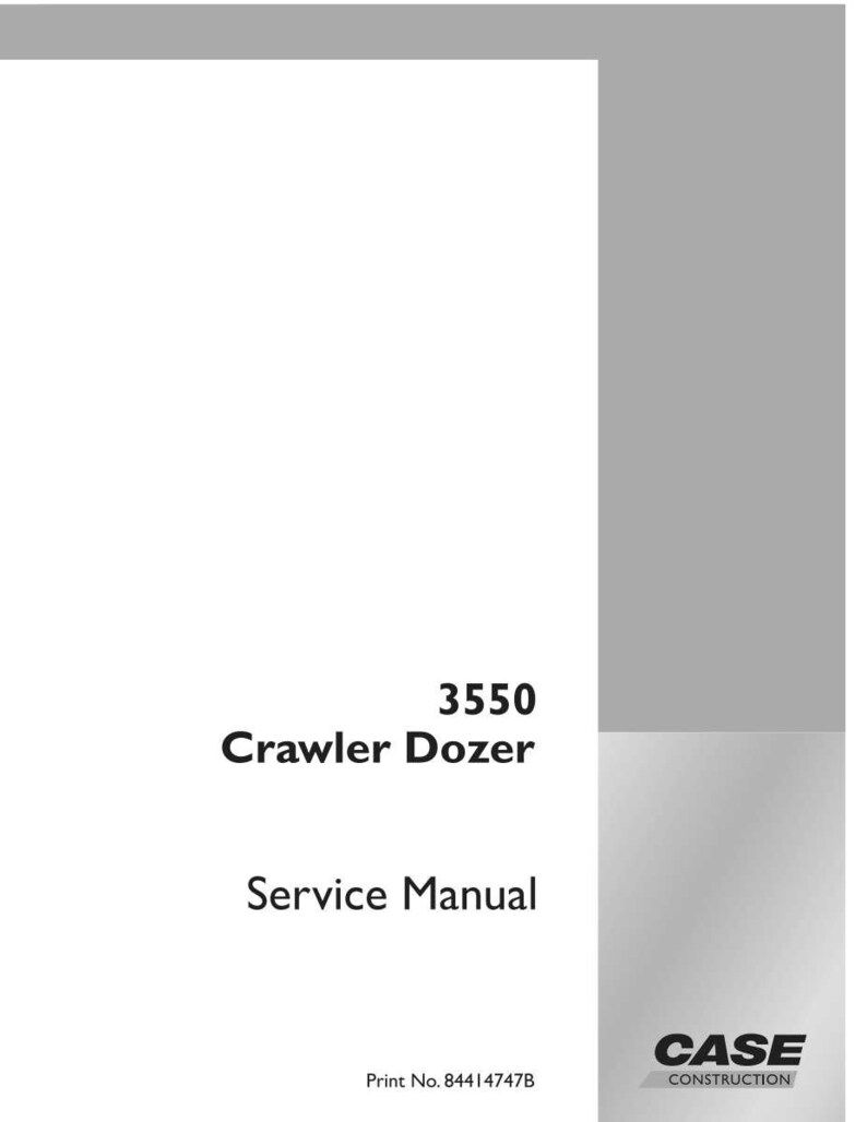 Pu&ograve; includere: Manuale di servizio bianco per un dozer cingolato 3550. La copertina presenta il testo "3550 Crawler Dozer Service Manual" in nero. Il logo Case Construction si trova in basso a destra.