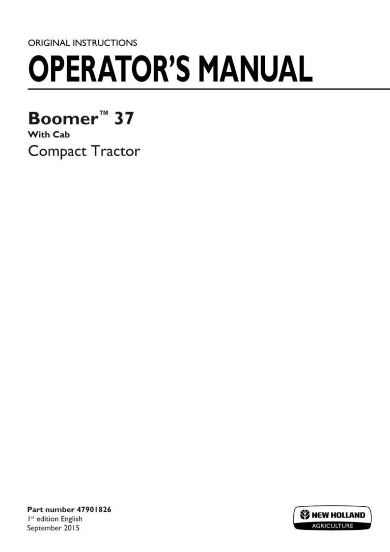 New Holland Boomer 37 Compact Tractor Operator Owners Operation Manual | Instant PDF Download image 3