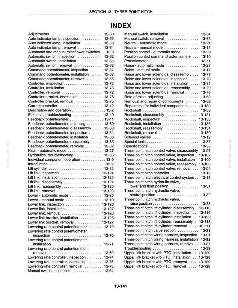 New Holland 9184, 9384, 9484, 9684, 9884 Tractor Service Repair Workshop Manual | Instant PDF Download image 11