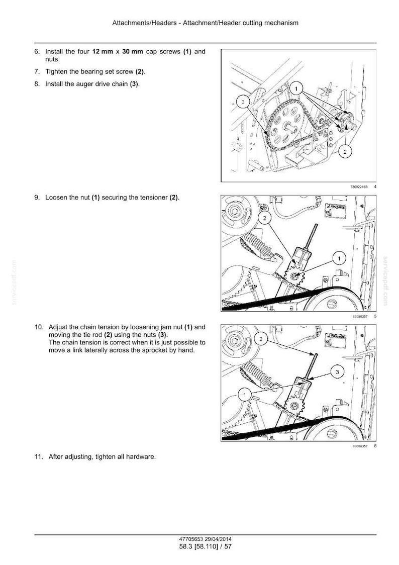 Case 3050 Spannmålsskärbord Service Reparation Verkstadsmanual | Direkt PDF-nedladdning bild 9