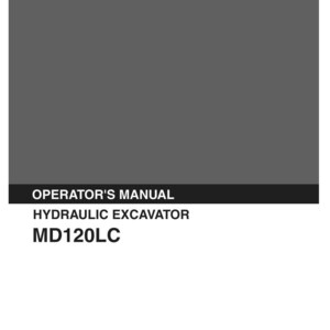 Kobelco MD120LC Hydraulic Excavator Operator Owners Operation Manual | Instant PDF Download image 2