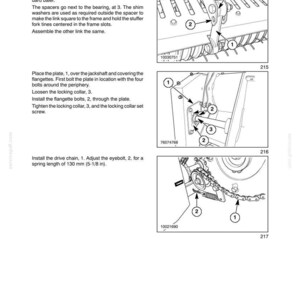 May include: Diagrams from Section 60 of a manual, detailing product feeding. Includes close-ups of mechanical components with numbered labels and instructions. Features text and illustrations for assembly and adjustment.