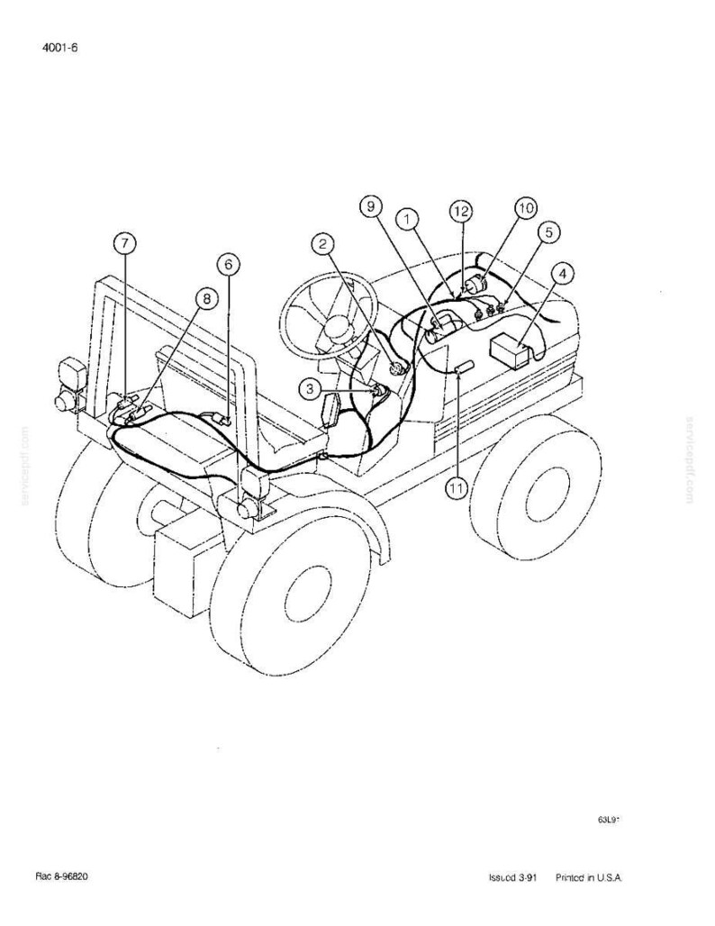 May include: Line drawing of a small vehicle with numbered parts. The vehicle has a steering wheel, two large wheels, and a seat. The image includes the text "4001-6" and "Printed in U.S.A."