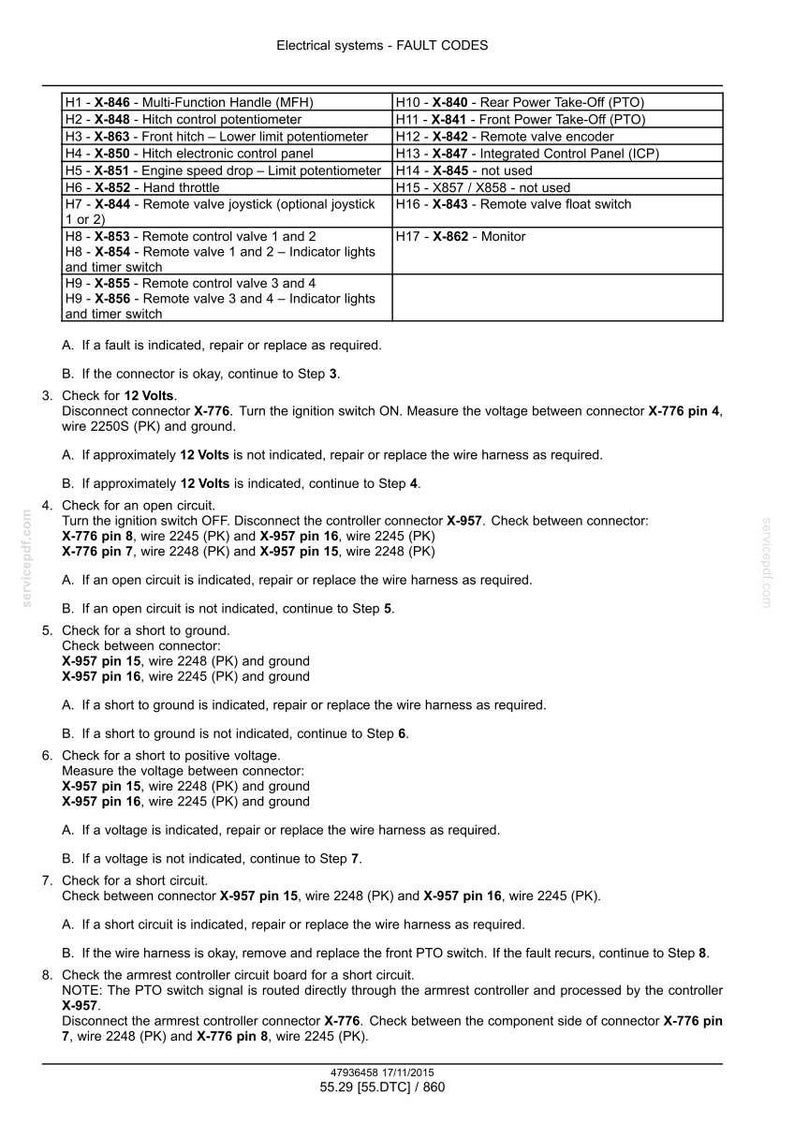 May include: A detailed technical document with fault codes for electrical systems. The document includes a table of codes, troubleshooting steps, and diagrams for diagnosing and repairing electrical issues. The document is for industrial or automotive use.