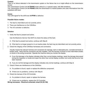 May include: A document titled "Electrical systems - FAULT CODES" with the text "5370-02 - Shift lever signal defective." The document provides troubleshooting steps for a defective shift lever signal.