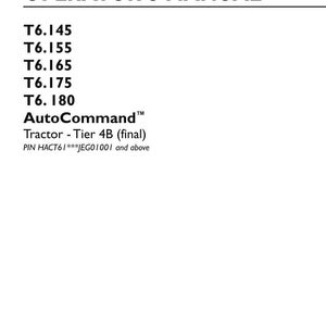New Holland T6.145, T6.155, T6.165, T6.175, T6.180 Tier 4B (final) AutoCommand Tractor Operator Owners Operation Manual | Pdf Download image 3