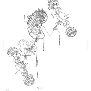 May include: A black and white technical line drawing titled Power Transmission Diagram, showing an engine, transmission, and two axles connected by drive shafts. Labels include Engine, Transmission, 3rd Drive Shaft, 2nd Drive Shaft (Front), and Axle.