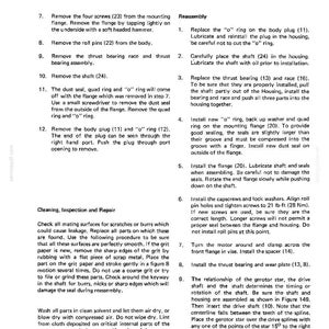 Puede incluir: Una p&aacute;gina del manual del sistema hidr&aacute;ulico DROTT CRUZ-CRANE, con instrucciones y diagramas para el mantenimiento y la reparaci&oacute;n. El texto detalla los pasos de desmontaje y montaje, con ilustraciones y especificaciones t&eacute;cnicas.