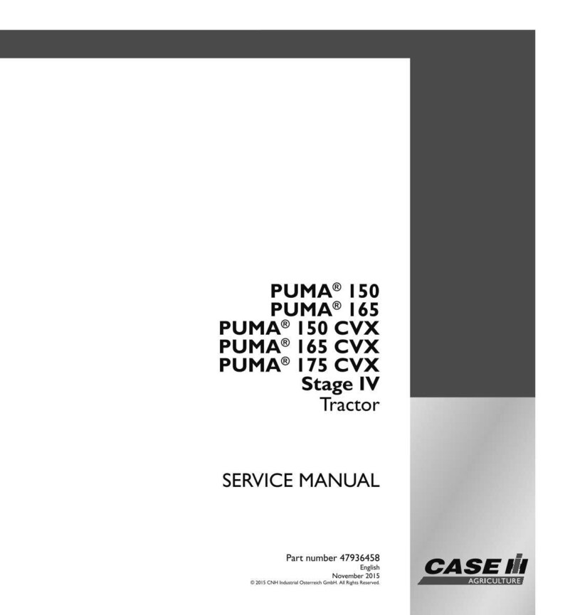 May include: A white service manual cover with the text "PUMA 150, 165, 150 CVX, 165 CVX, 175 CVX, Stage IV Tractor, SERVICE MANUAL". The Case IH Agriculture logo is in the bottom right corner.