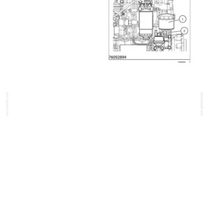 May include: Diagram of an engine lubrication system, with the text "Oil filter - Remove." The image shows an engine component with numbered parts for oil filter removal. The text "76092894" is visible.