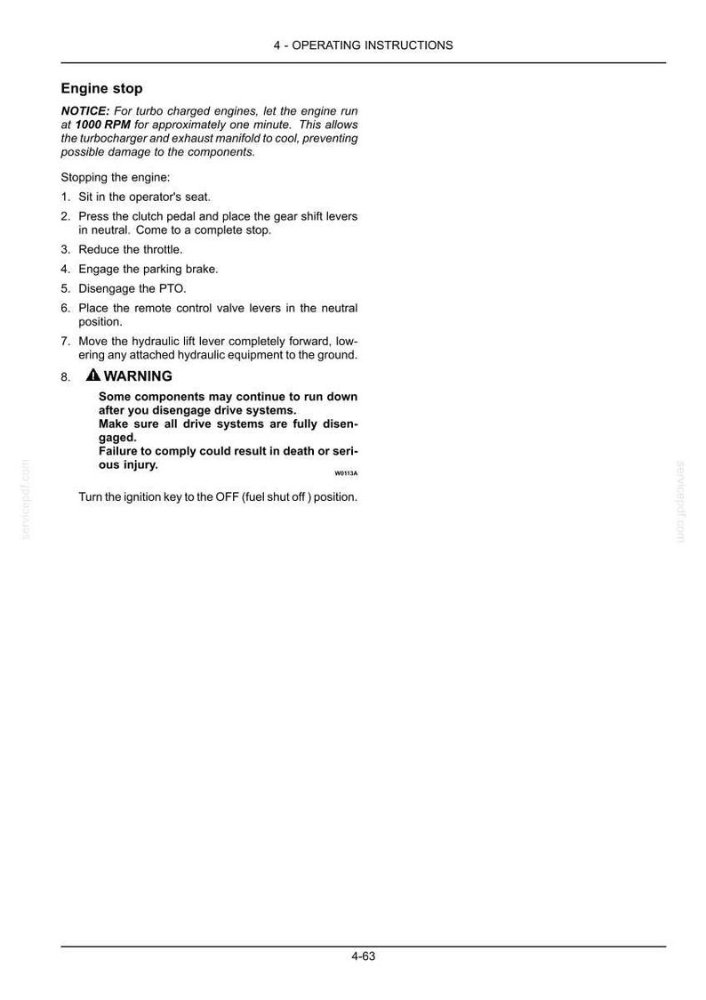 New Holland Ts6.110, Ts6.120, Ts6.125, TS6.140 HC Tier 3 Tractor Operator Owners Operation Manual | Instant PDF Download image 7