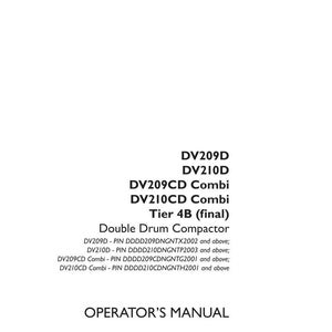 May include: White document with the text "ORIGINAL INSTRUCTIONS" at the top. The document lists models DV209D, DV210D, DV209CD Combi, and DV210CD Combi. It also includes "OPERATOR'S MANUAL" and "CASE CONSTRUCTION" logos.
