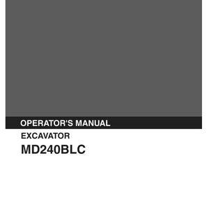 Kobelco MD240BLC Excavator Operator Owners Operation Manual | Instant PDF Download image 2