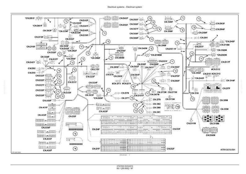 May include: Diagram of an electrical system, featuring a complex network of lines, symbols, and labels. The diagram is in black and white, with text indicating various components and connections. The title "Electrical systems - Electrical system" is at the top.