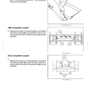May include: Diagram showing coupler working operations, including JRB and ACS compatible coupler illustrations. Features numbered components and instructions. Text includes "Working Operations" and "JRB compatible coupler".