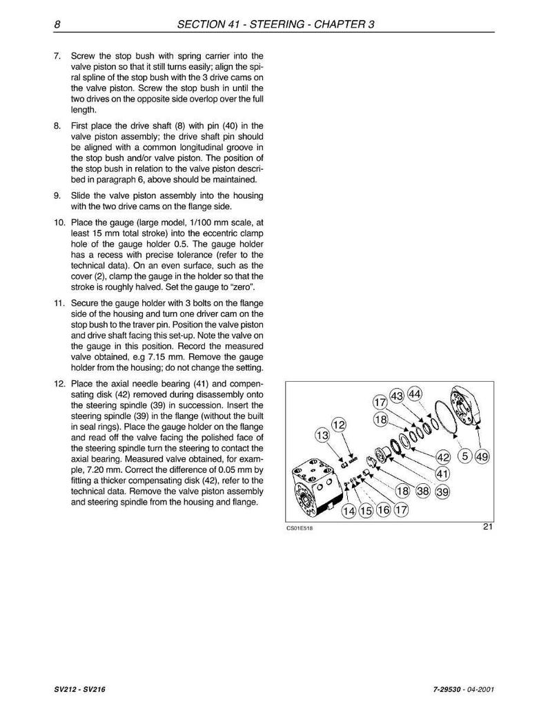 Op de afbeelding: Diagram uit een handleiding met de montage van stuurcomponenten. Bevat genummerde onderdelen, tekstinstructies en een gedetailleerde explosietekening. De tekst bevat metingen in millimeters.