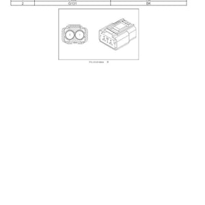 May include: Diagram of an electrical connector, labeled "CONNECTOR X-016 - To main harness." The diagram includes a table with "CAV ID," "WIRE ID," and "COLOR" columns. Two detailed illustrations of the connector are shown.