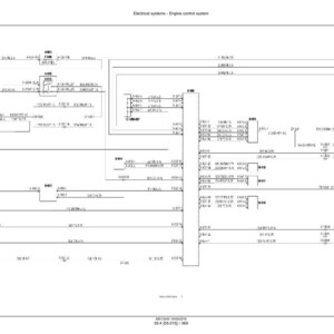 May include: A detailed schematic diagram of an engine control system, with numerous lines, boxes, and text labels. The diagram is in black and white, with the title "Electrical systems - Engine control system" at the top.