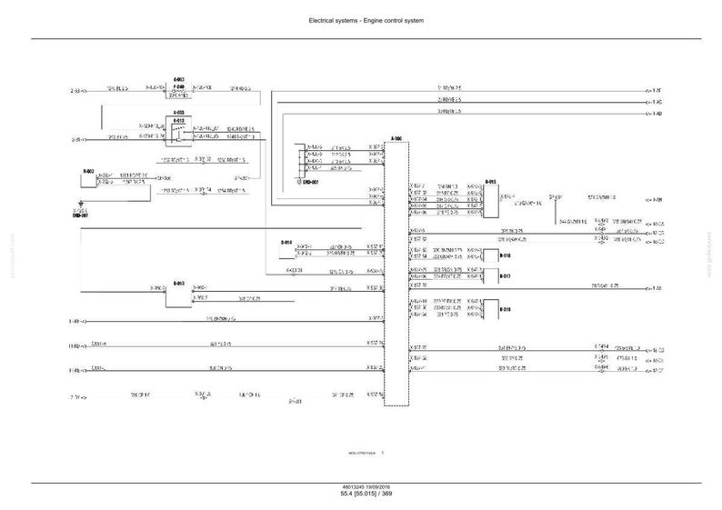 May include: A detailed schematic diagram of an engine control system, with numerous lines, boxes, and text labels. The diagram is in black and white, with the title "Electrical systems - Engine control system" at the top.