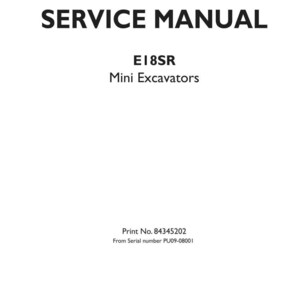 New Holland E18SR Mini Excavators Service Repair Workshop Manual | Instant PDF Download image 3