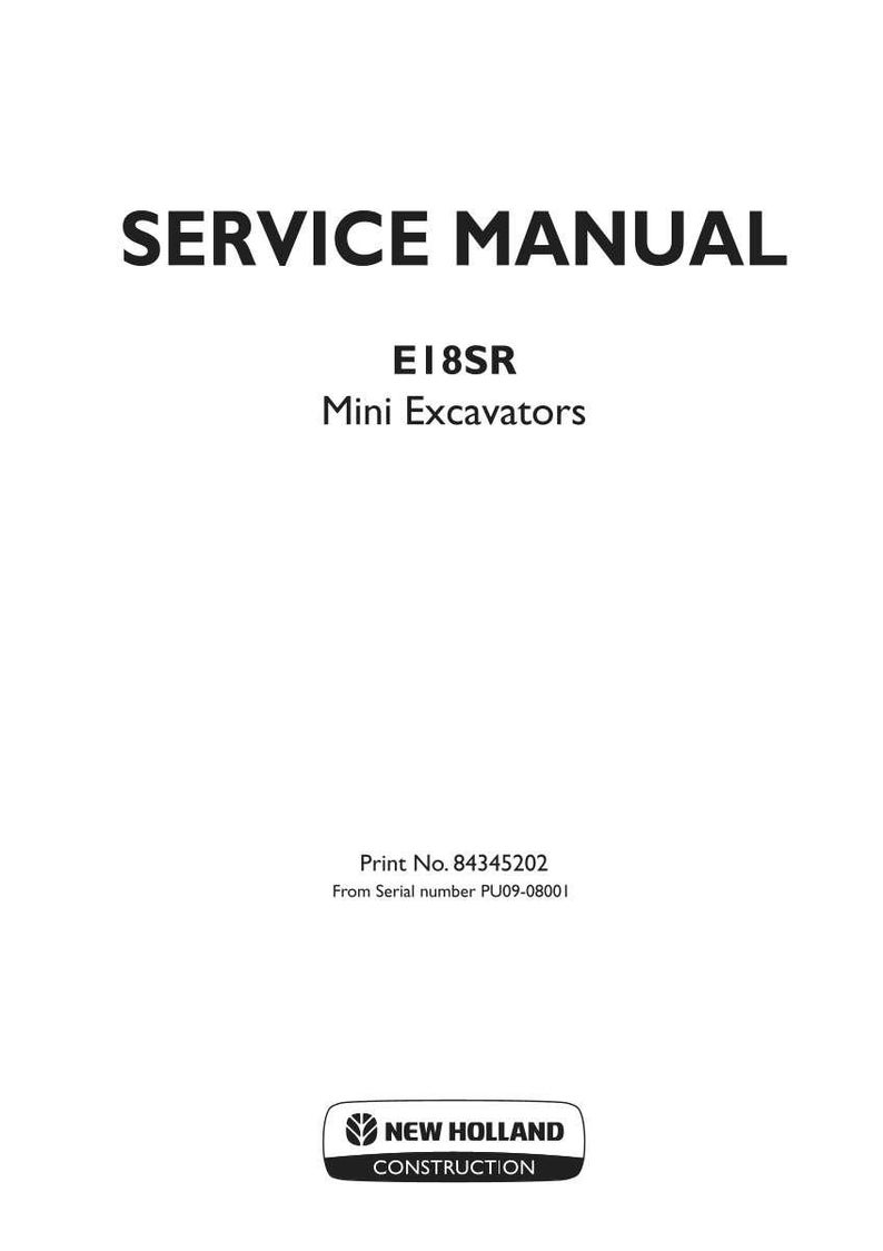New Holland E18SR Mini Excavators Service Repair Workshop Manual | Instant PDF Download image 3