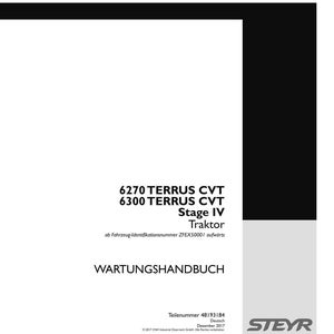 Steyr 6270 Terrus CVT, 6300 Terrus CVT Stage Iv Traktor Wartungshandbuch Reparatur Werkstatthandbuch | PDF-Download image 2