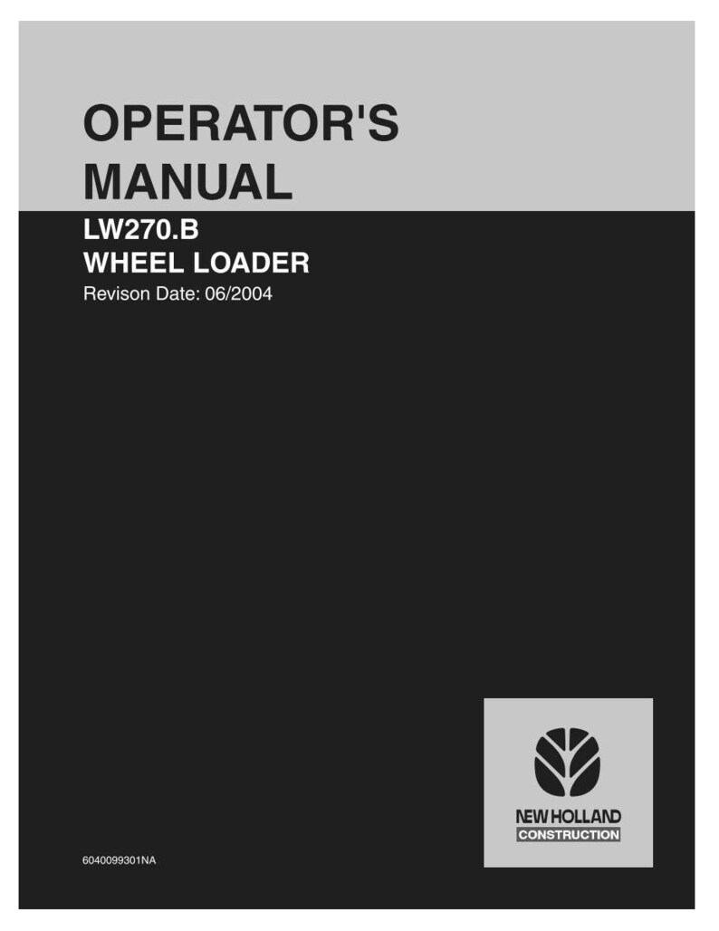 New Holland LW270.B Hjullastare – Användarmanual | Direkt PDF-nedladdning bild 3