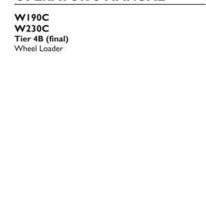 New Holland W190c, W230C Tier 4B (final) Wheel Loader Operator Owners Operation Manual | Instant PDF Download image 3